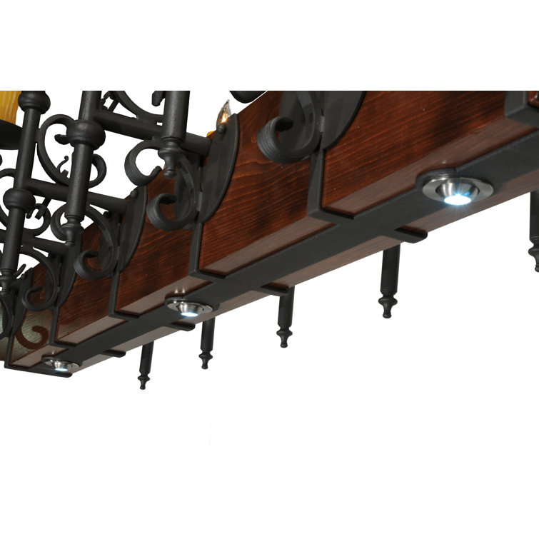 Mini Rustic Lodge 15-Light LED Square Chandelier