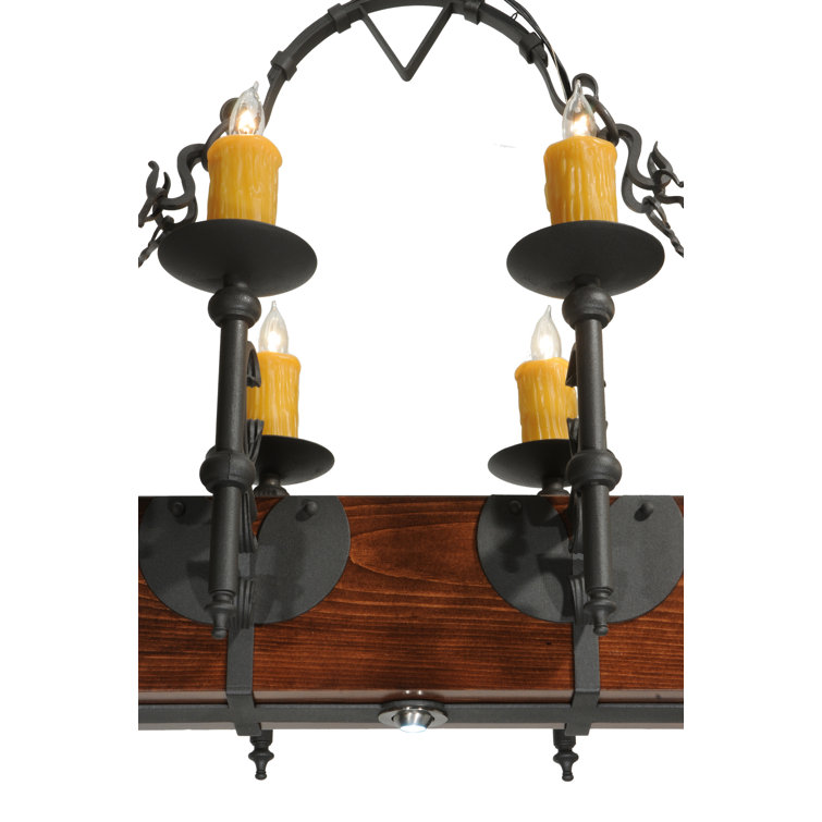 Mini Rustic Lodge 15-Light LED Square Chandelier