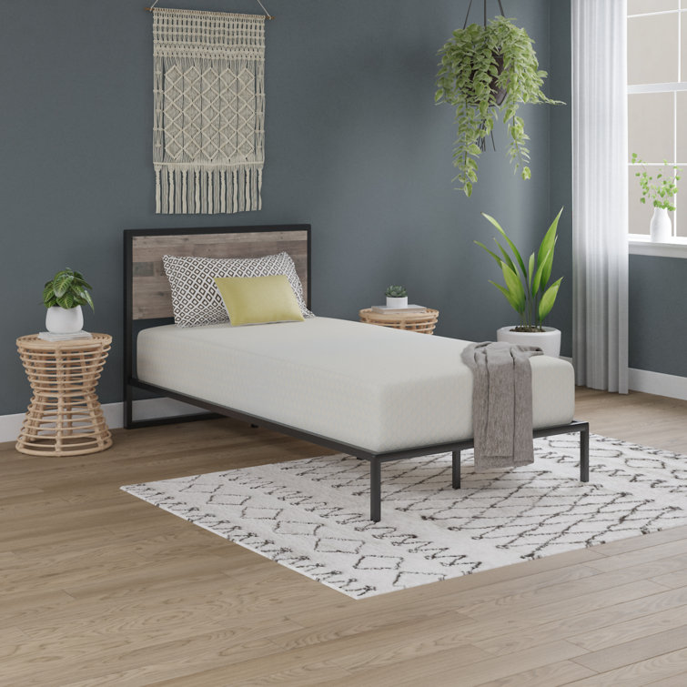 White Twin Medium Firm Memory Foam Mattress