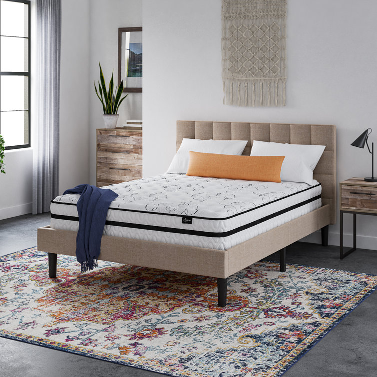 White Queen Pillowtop Gel Memory Foam Innerspring Mattress