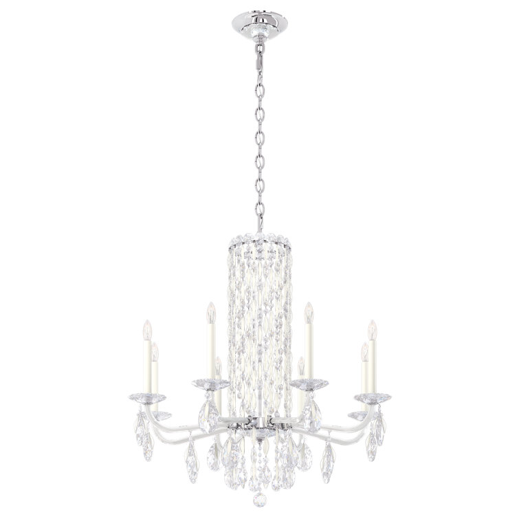 White Heritage Crystal 8-Light Classic Chandelier