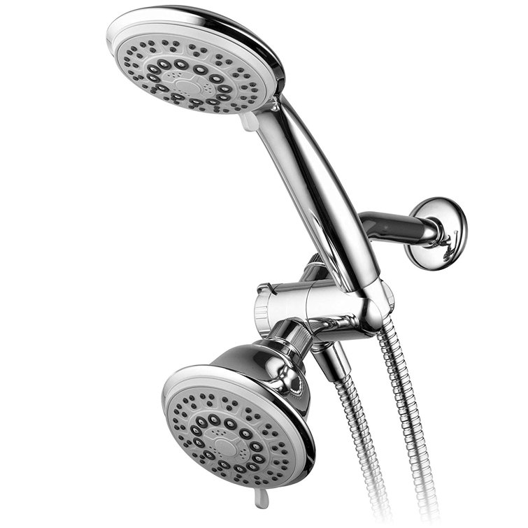 Chrome Dual Head Handheld and Wall Mounted Shower Combo