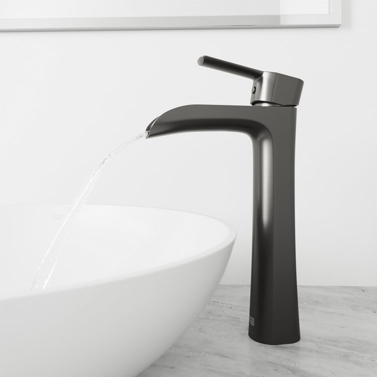 Niko Matte Black Brass Single Handle Vessel Faucet