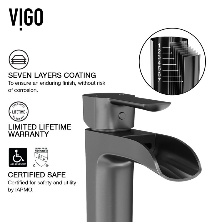 Niko Matte Black Brass Single Handle Vessel Faucet
