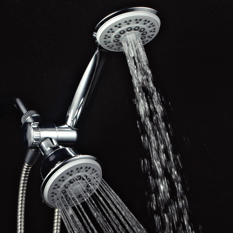 Chrome Dual Head Handheld and Wall Mounted Shower Combo