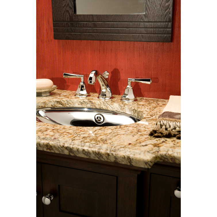 Elegant Polished Nickel 3-Hole Widespread Faucet with Crystal Handles