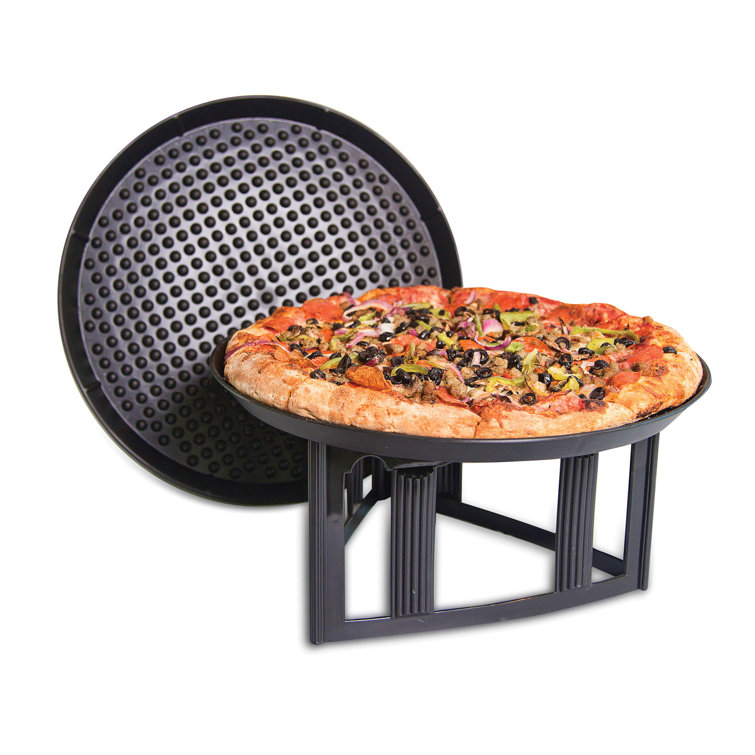 Black Melamine Triangular Pizza Serving Stand