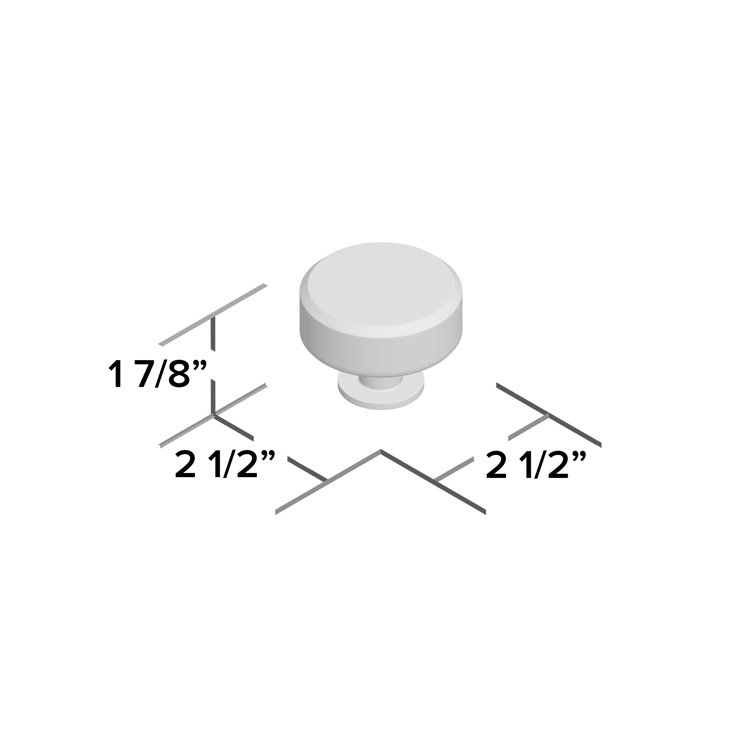 Chapman Round Clear Acrylic and Nickel Knob