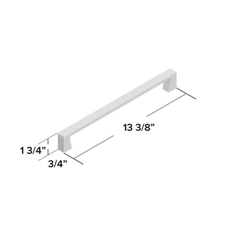 Polished Nickel 18" Modern Appliance Pull with Mounting Hardware