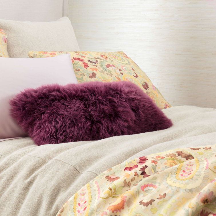 Ines Full/Queen Yellow Linen Paisley Duvet Cover