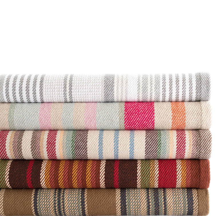 Twin-Size Reversible Cotton Cozy Throw Blanket