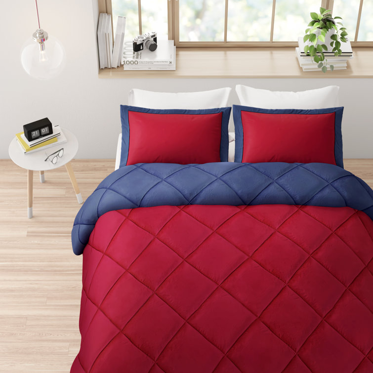 Charcoal and Grey Reversible Full Microfiber Comforter Set