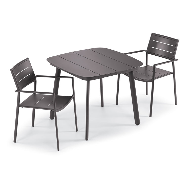 Eiland 38'' Square Powder Coated Aluminum Outdoor Dining Table