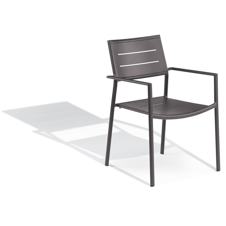 Eiland Sophisticated Aluminum Outdoor Dining Armchair