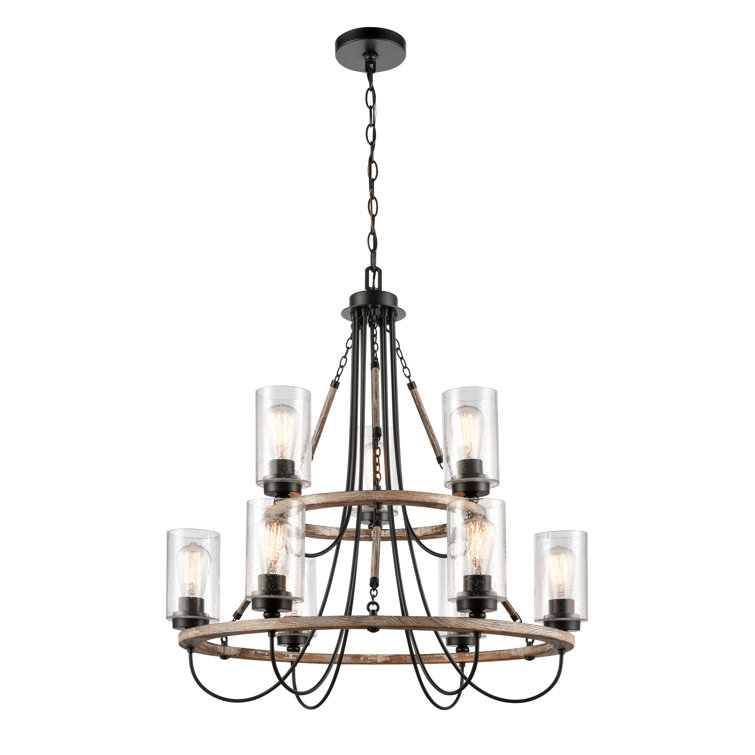 Paladin Matte Black 9-Light Modern Farmhouse Chandelier