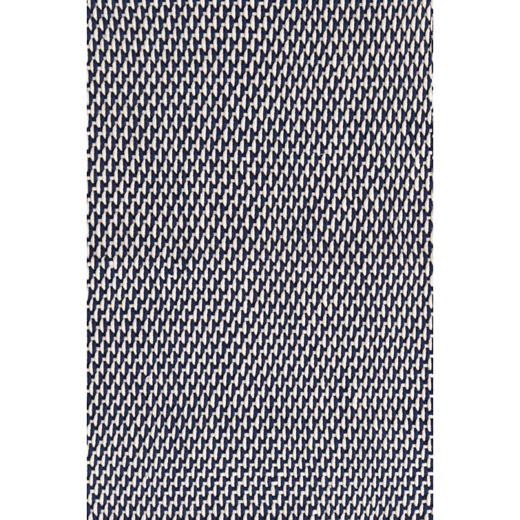 Navy/Ivory Handmade Synthetic Geometric 10' x 14' Area Rug