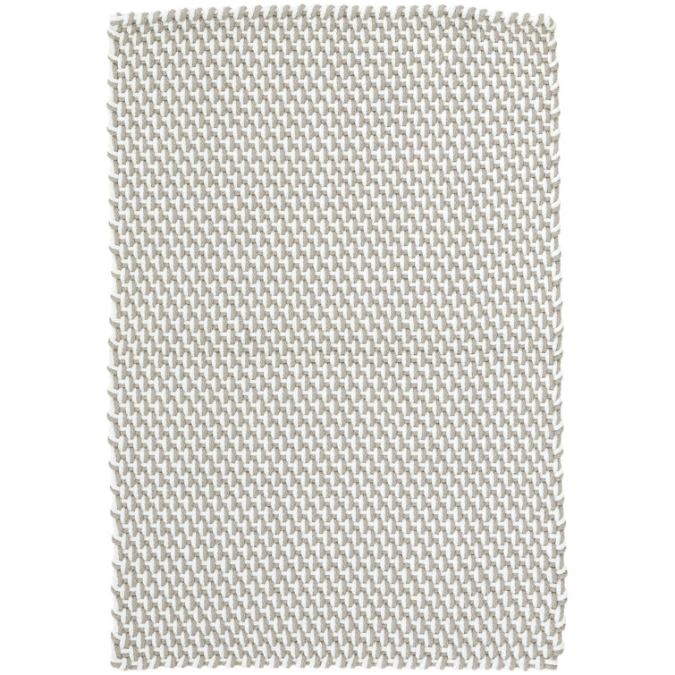 Platinum and White Braided Indoor/Outdoor Washable Rug