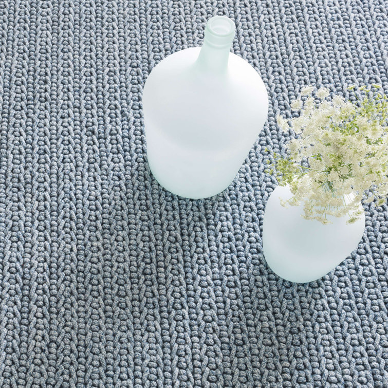 Veranda Denim Blue Synthetic Reversible 8' x 10' Rug
