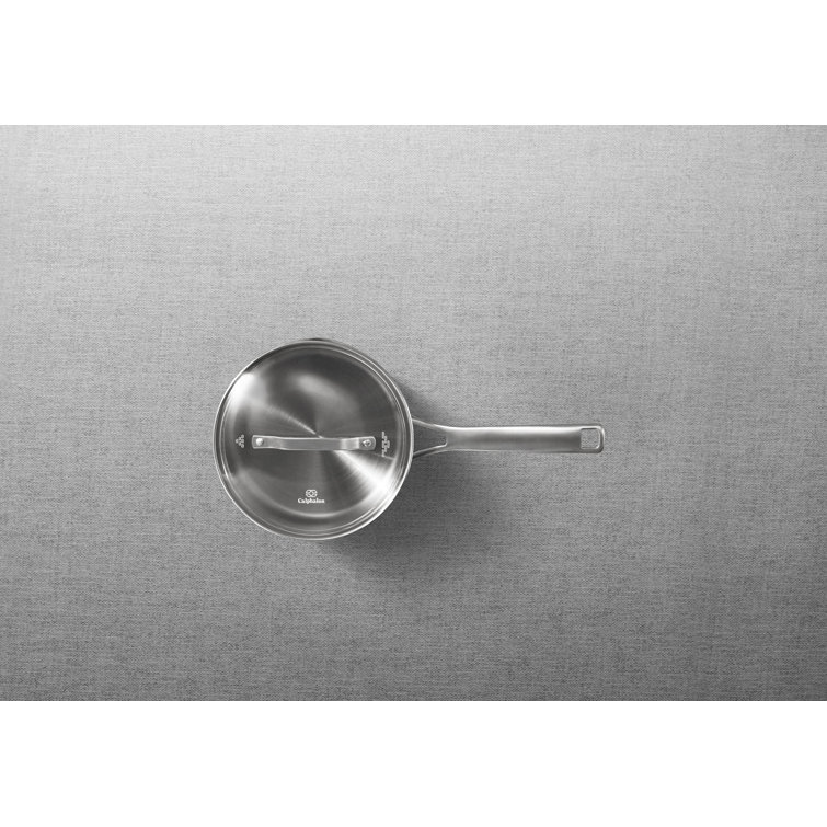 Stainless Steel 3.5 Quart Saucepan with Pour Spout and Lid