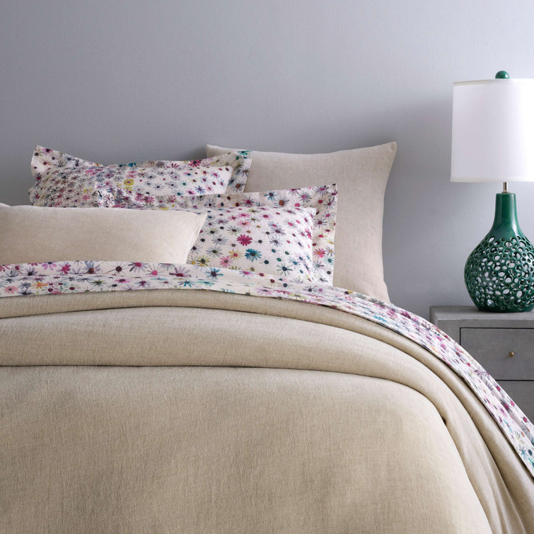 Natural Linen Chenille Twin Duvet Cover