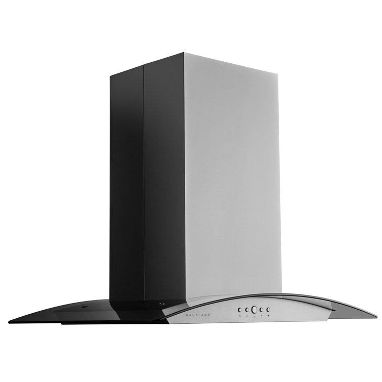 Hauslane 30" Stainless Steel Convertible Island Range Hood with Charcoal Filter