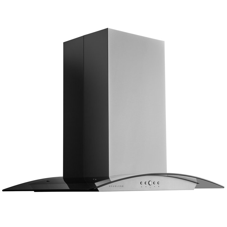 Hauslane 36" Stainless Steel Convertible Island Range Hood with Charcoal Filter