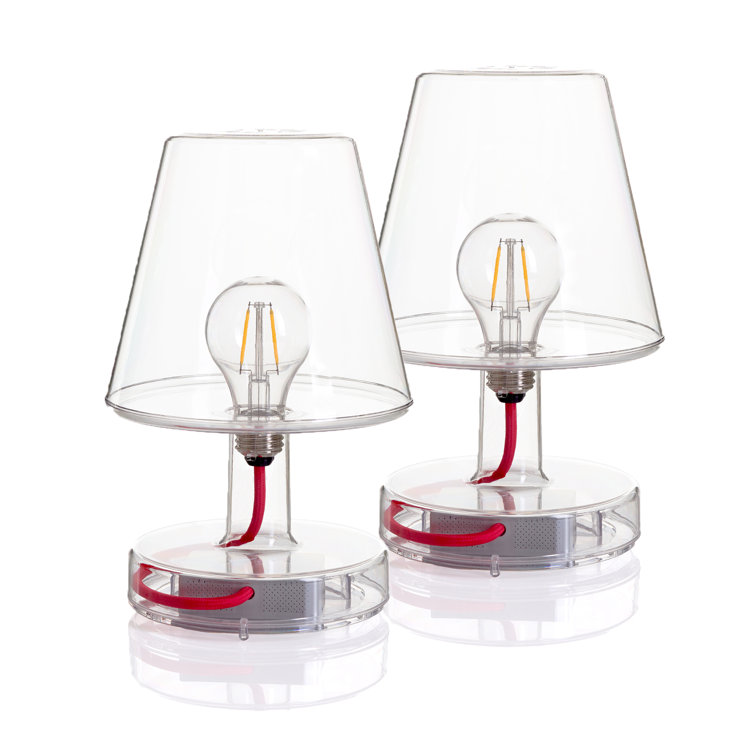 Transparent Cordless Touch Edison Outdoor Table Lamp Set