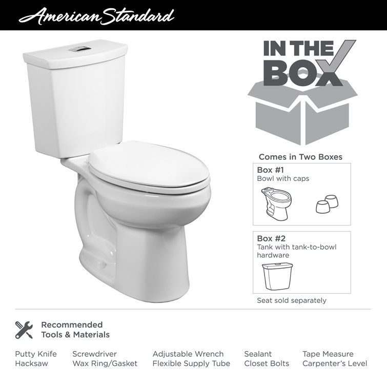 White Vitreous China Dual Flush Elongated Two-Piece Toilet