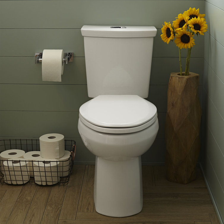 White Vitreous China Dual Flush Elongated Two-Piece Toilet