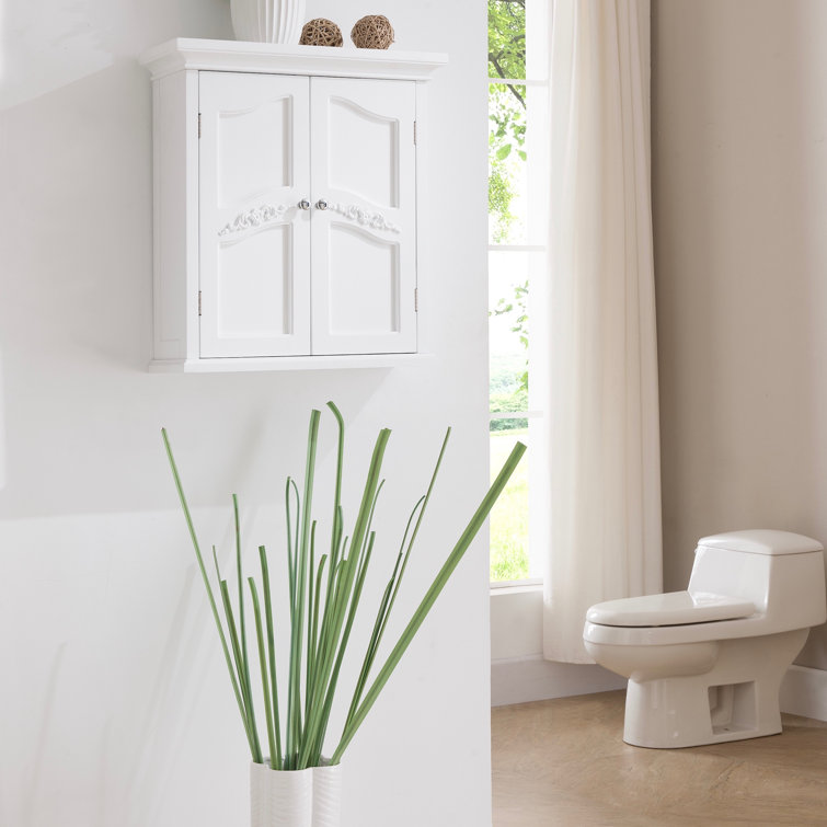 Versailles Elegant White 22" Engineered Wood Wall Cabinet