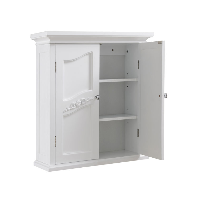 Versailles Elegant White 22" Engineered Wood Wall Cabinet