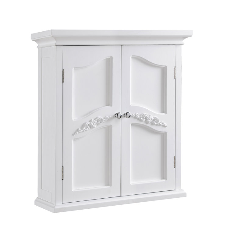 Versailles Elegant White 22" Engineered Wood Wall Cabinet