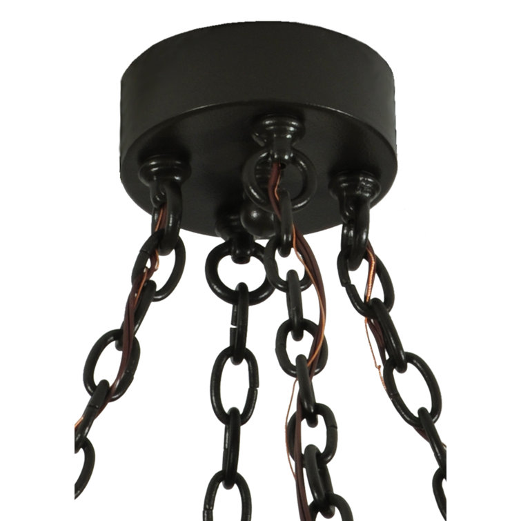 Loxley 72" Bronze 24-Light Chandelier with Seeded Glass