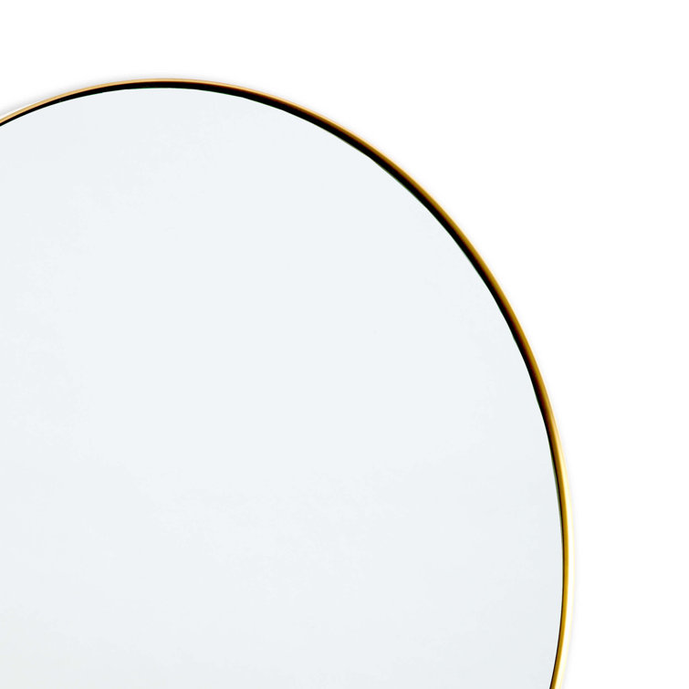 Round Natural Brass Stainless Steel Wall Mirror