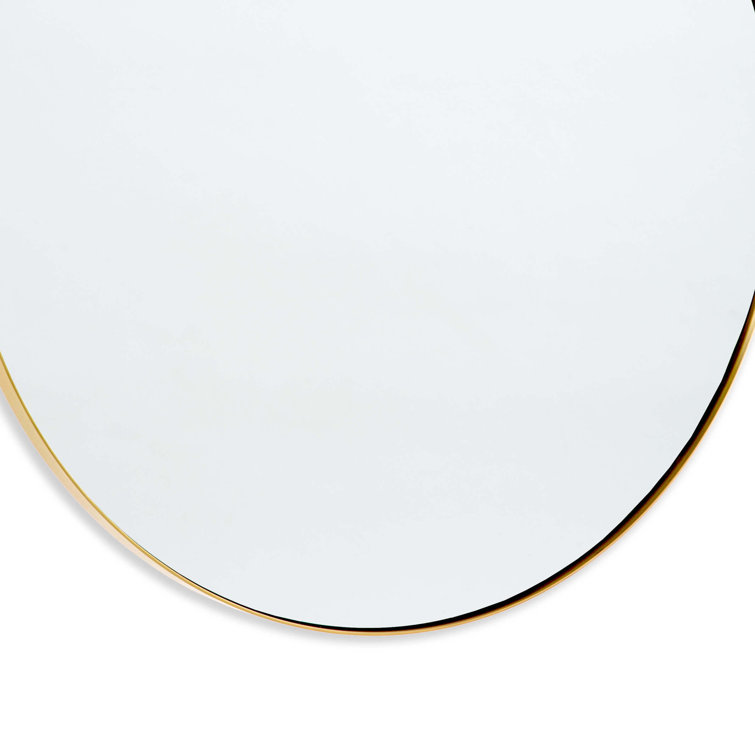 Round Natural Brass Stainless Steel Wall Mirror