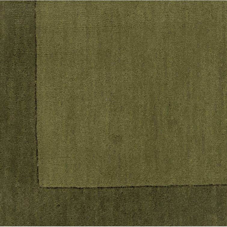 Reversible Black Geometric Hand-Knotted Wool Rug 2' x 3'