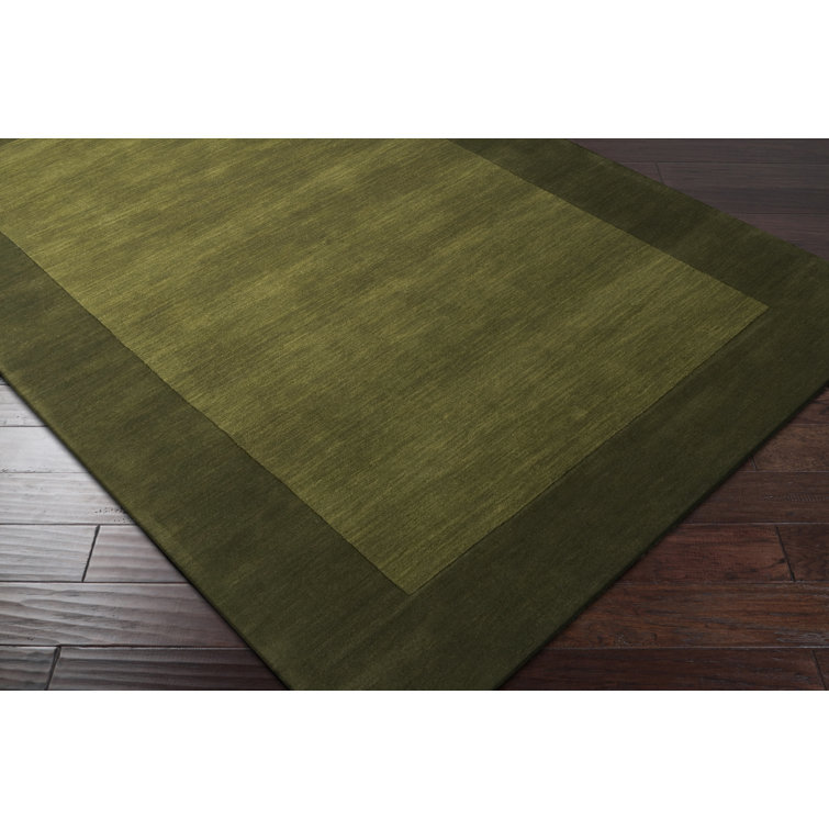 Reversible Black Geometric Hand-Knotted Wool Rug 2' x 3'