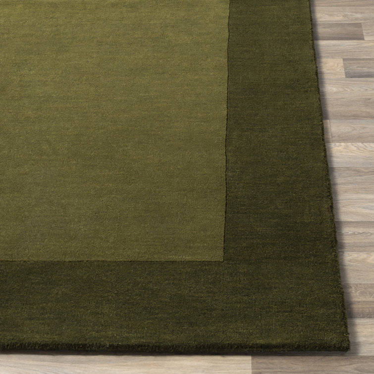Reversible Black Geometric Hand-Knotted Wool Rug 2' x 3'
