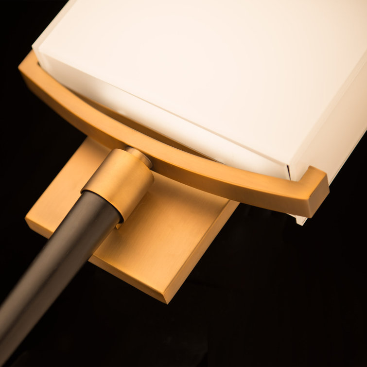 Muse Aged Brass Dimmable LED Wallchiere Sconce with Frosted Glass Shade