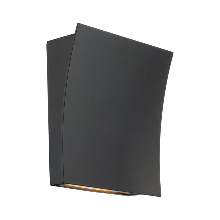 Dimmable Black LED Wall Sconce with White Diffuser Glass