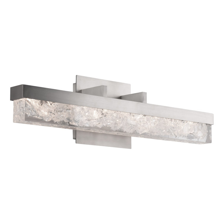 Minx Brushed Nickel Dimmable LED Vanity Light with Reclaimed Crystal