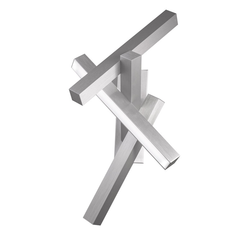 Brushed Aluminum 4-Light Dimmable Brass LED Sconce