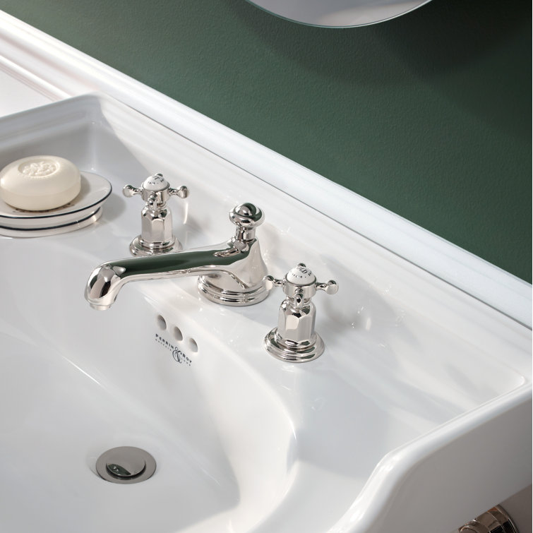 Classic Elegance 15'' Polished Nickel Widespread Bathroom Faucet