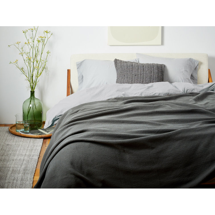 King Size Ginger Organic Cotton Woven Blanket