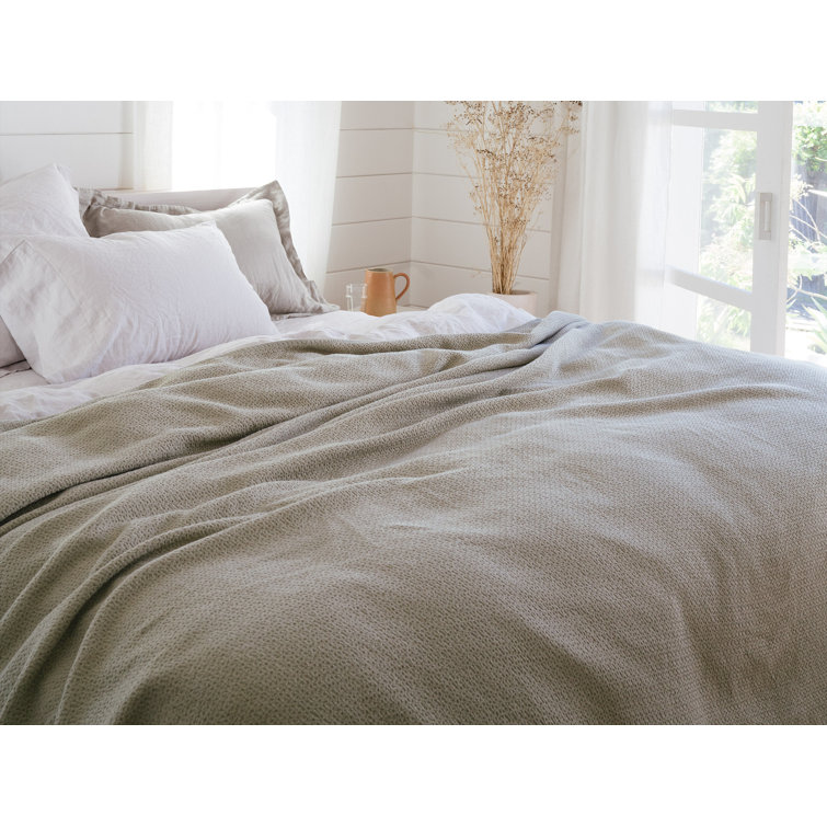 King Size Ginger Organic Cotton Woven Blanket