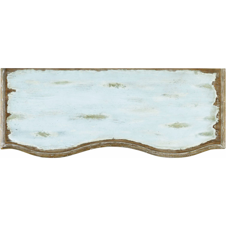 Blue Distressed 3-Drawer Traditional Wood Dresser