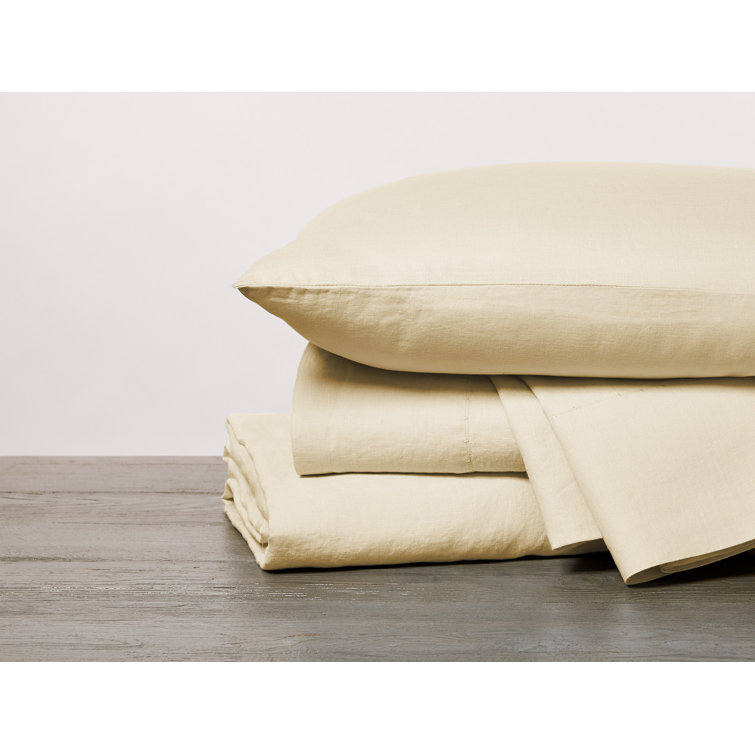 Harbor Blue Organic Cotton Percale Queen Sheet Set