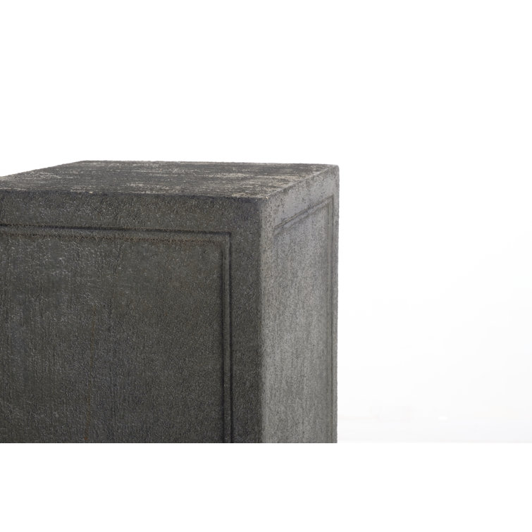 Tall Gray Fiberstone Pedestal with Stormcloud Finish