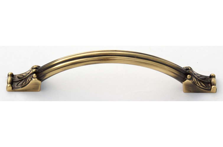 Polished Antique Brass Bar Pull with Mounting Hardware