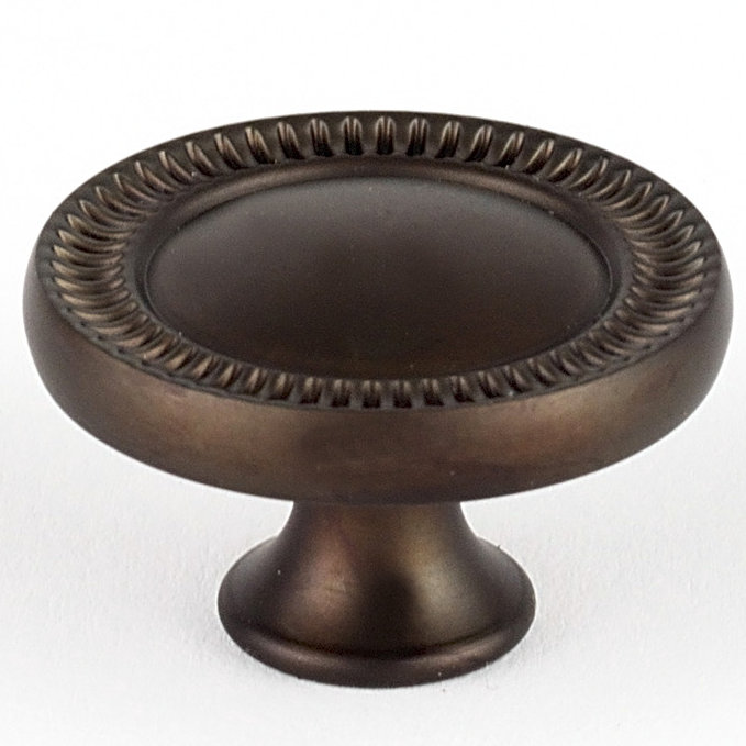 Chocolate Bronze Modern Cabinet Knob with Mounting Hardware